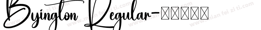 Byington Regular字体转换